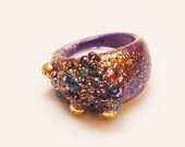 Deep Purple Magical Mystical Statement Ring