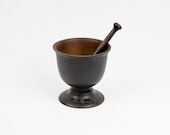 Antique Pharmacist's Cast Iron Mortar and Pestle - LuccaBalesVintage