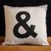 AMPERSAND Pillow -14x14 inch - Back To School Dorm Decor