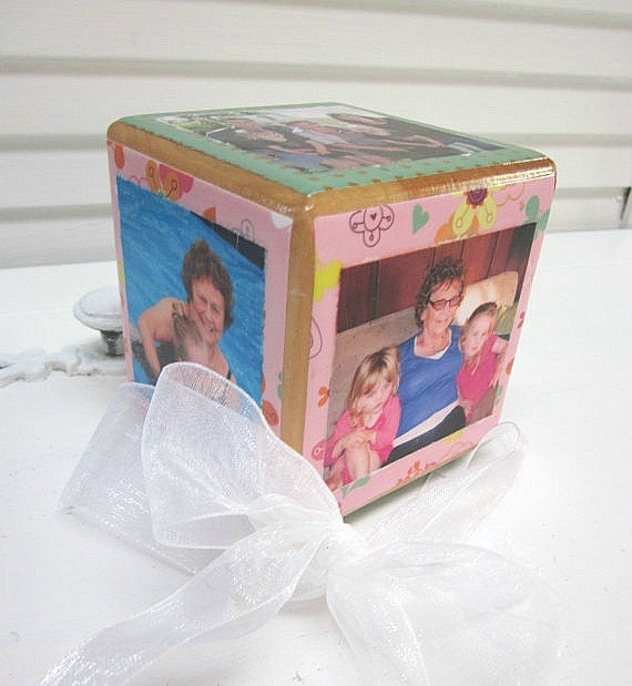 Grandma Gift Grandmother Gift - Personalized Picture Block