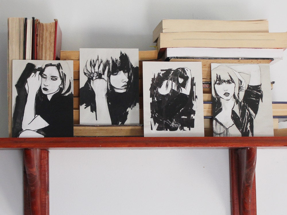 Set of Four Postcards