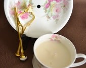 Vintage China Candle Jewelry Stand Kit Sweet Roses FREE Shipping