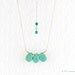 Gold turquoise gemstone necklace ' Miss Minty'