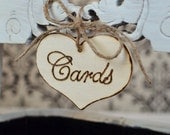 Rustic Wedding "Cards" Sign  for Your Rustic, Country, Shabby Chic Wedding- or for birthdays, anniversaries, or graduation. Ready to Ship.
