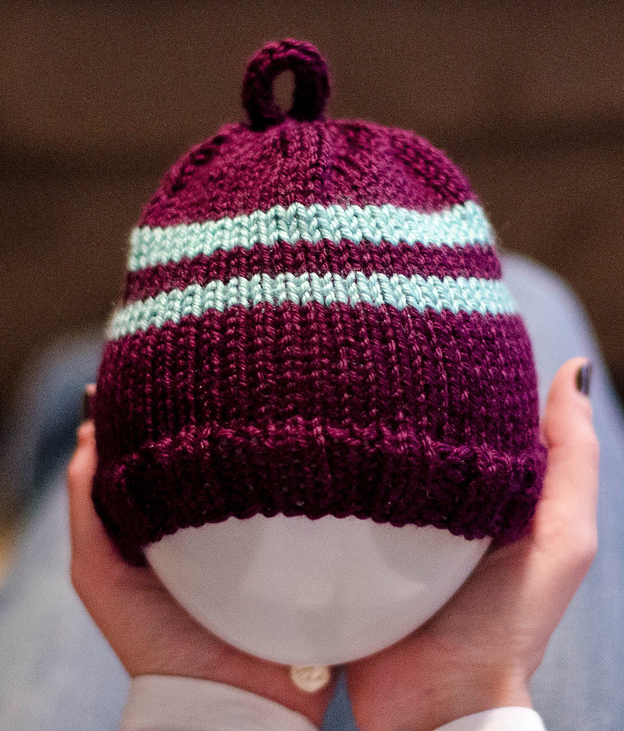 Purple Loop Beanie
