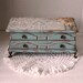 Cottage Chic Jewelry Box - Shabby and Chic Grey Jade Jewelry Box - Decoupage Jewelry Box - Hand Painted Vintage Jewelry Box