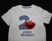 Personalized Boys or Girls Elmo Birthday Onesie or Tshirt