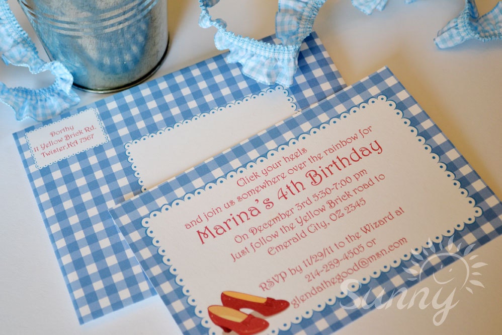 Dorothy printable party invitations and envelopes Il_570xn