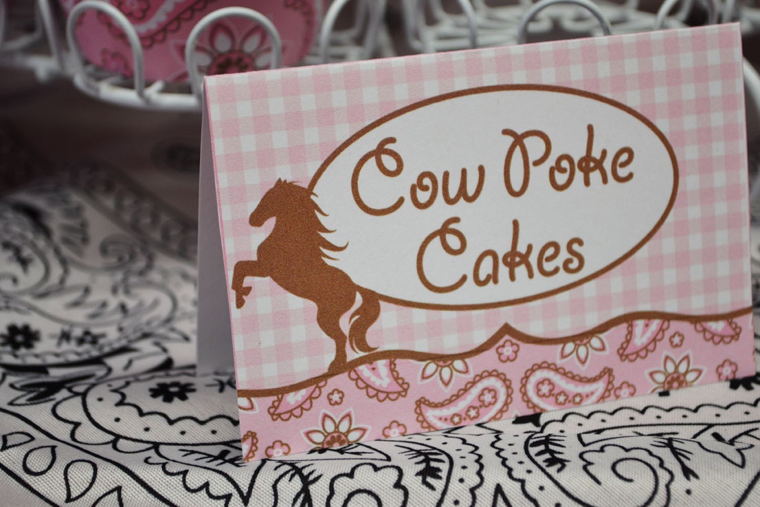 Cowgirl printable food tent labels Il_570xn