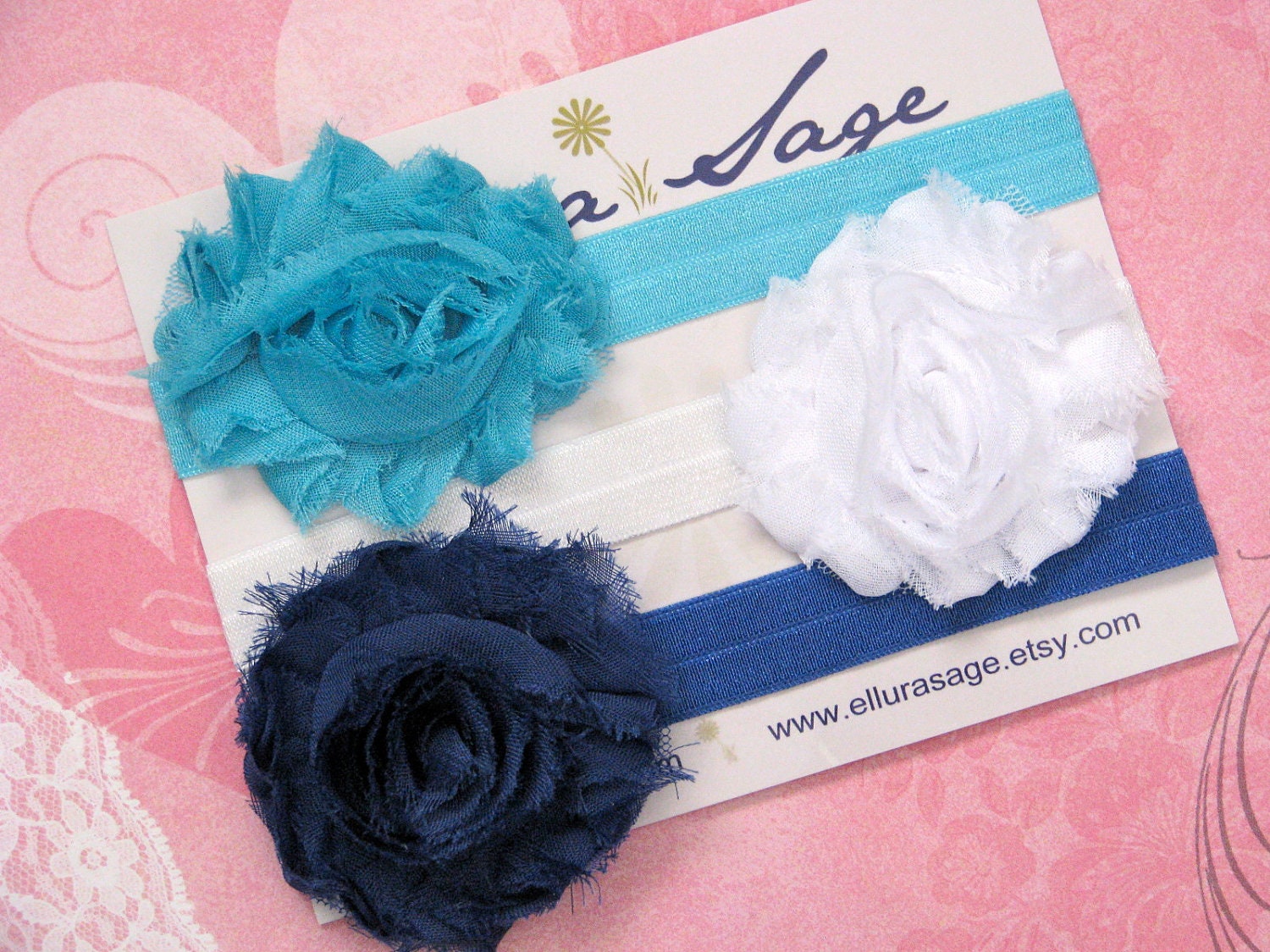 YOU PICK 5 Shabby Chic Headbands Set, baby headbands, newborn headbands, toddler headbands, girl headbands, flower girl headbands
