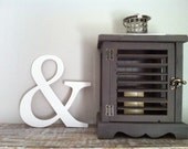 Handpainted Wooden Wall Letter - '&' - New Times Roman - 8"