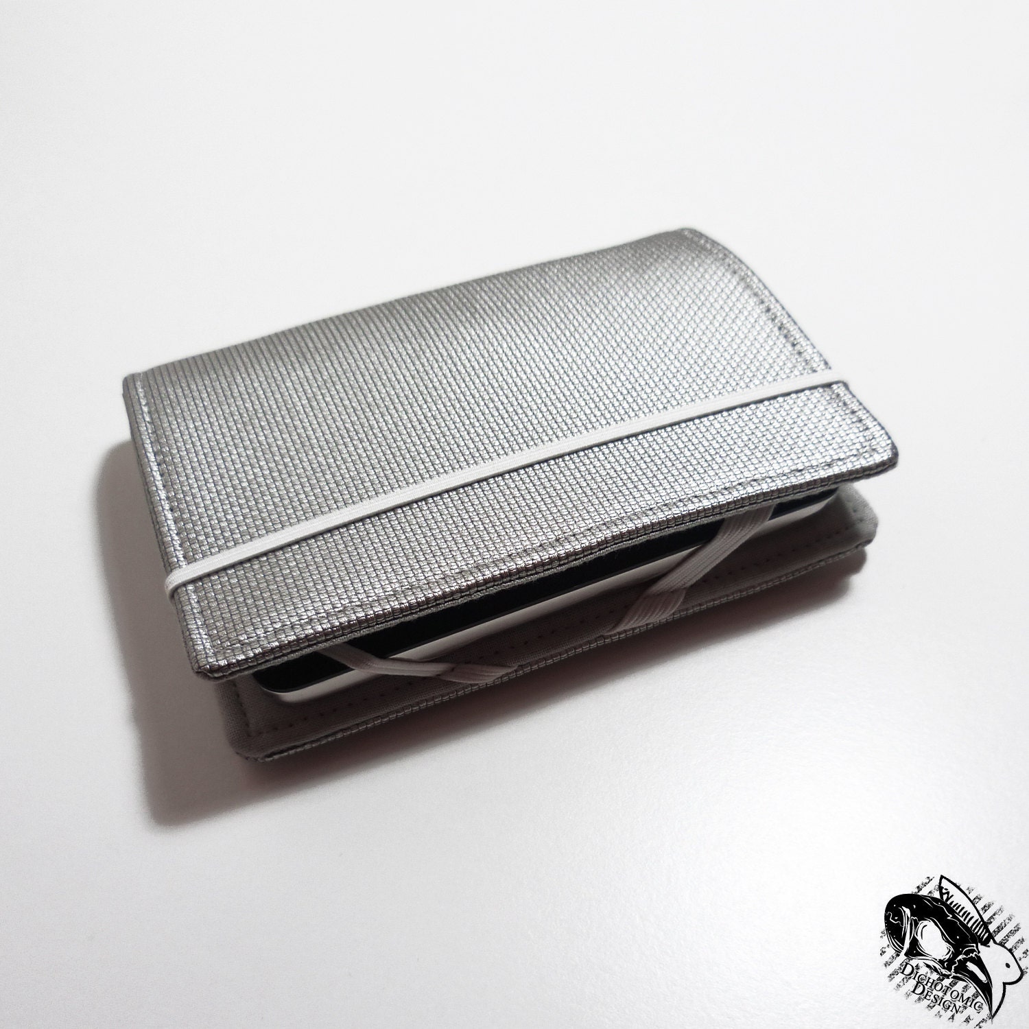 iPod Classic Case, iPod Touch Case, iPhone Case, iPod Cover, iPod Protector - Made to Order - Silver Metallic Textured Vinyl