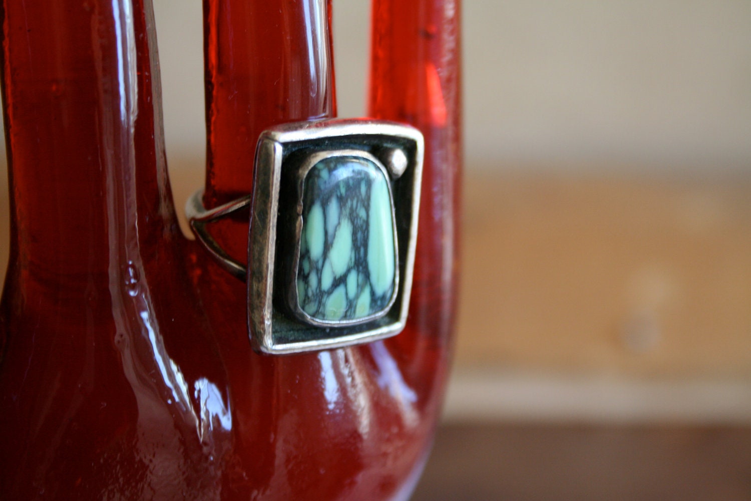 Vintage sterling silver and Turquoise  Stone  Ring