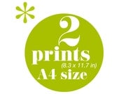 SALE Set of 2 screen prints A4 size you choose