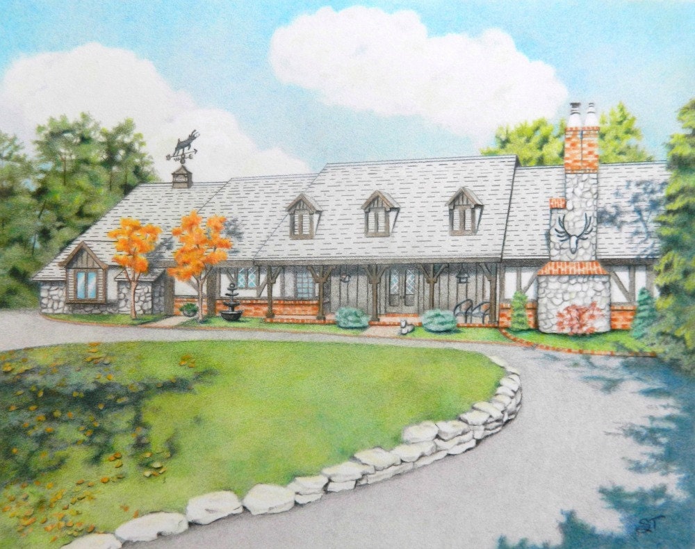 Custom House Portrait By Susie Tenzer