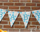Sweet "Baby Boy" Burlap Bunting