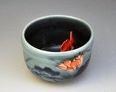 Koi Tea Bowl "Lotus Night"