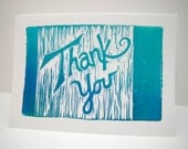Handprinted Thank You Greeting Card