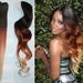 Handmade Harvest Fall Ombre Hair Extensions, Brunette Human Hair Extensions Clip, Hair Wefts, Clip in Hair, Dip Dyed Hair Extensions