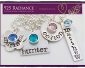 Mommy Necklace - Personalized Jewelry - SPECIAL MIX with CRYSTALS