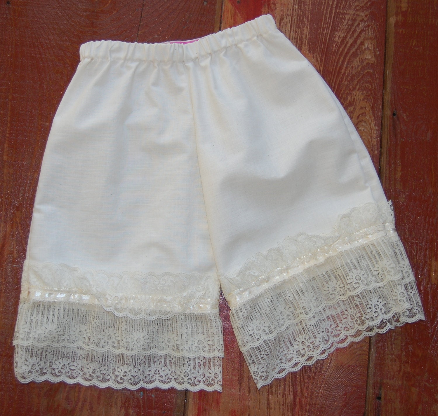 Girls 3T Linen and lace wide leg capri READY TO SHIP sale