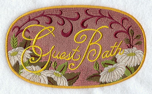 Guest Bath Embroidered Flour Sack Hand/Dish Towel