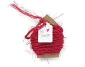Colored twine . cherry red rough sisal cord . natural string fibers . rustic rope . Christmas trim . gift wrap cord .other colors available - TodoPapel