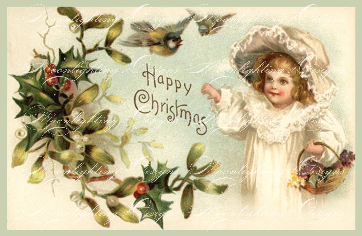 VINTAGE CHRISTMAS POSTCARD Printable Digital Download Scrapbooking Journaling Gift Tags Jewelry cards 208pc