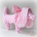 Dachshund Stuffed Toy Dog with Pink Polka Dots