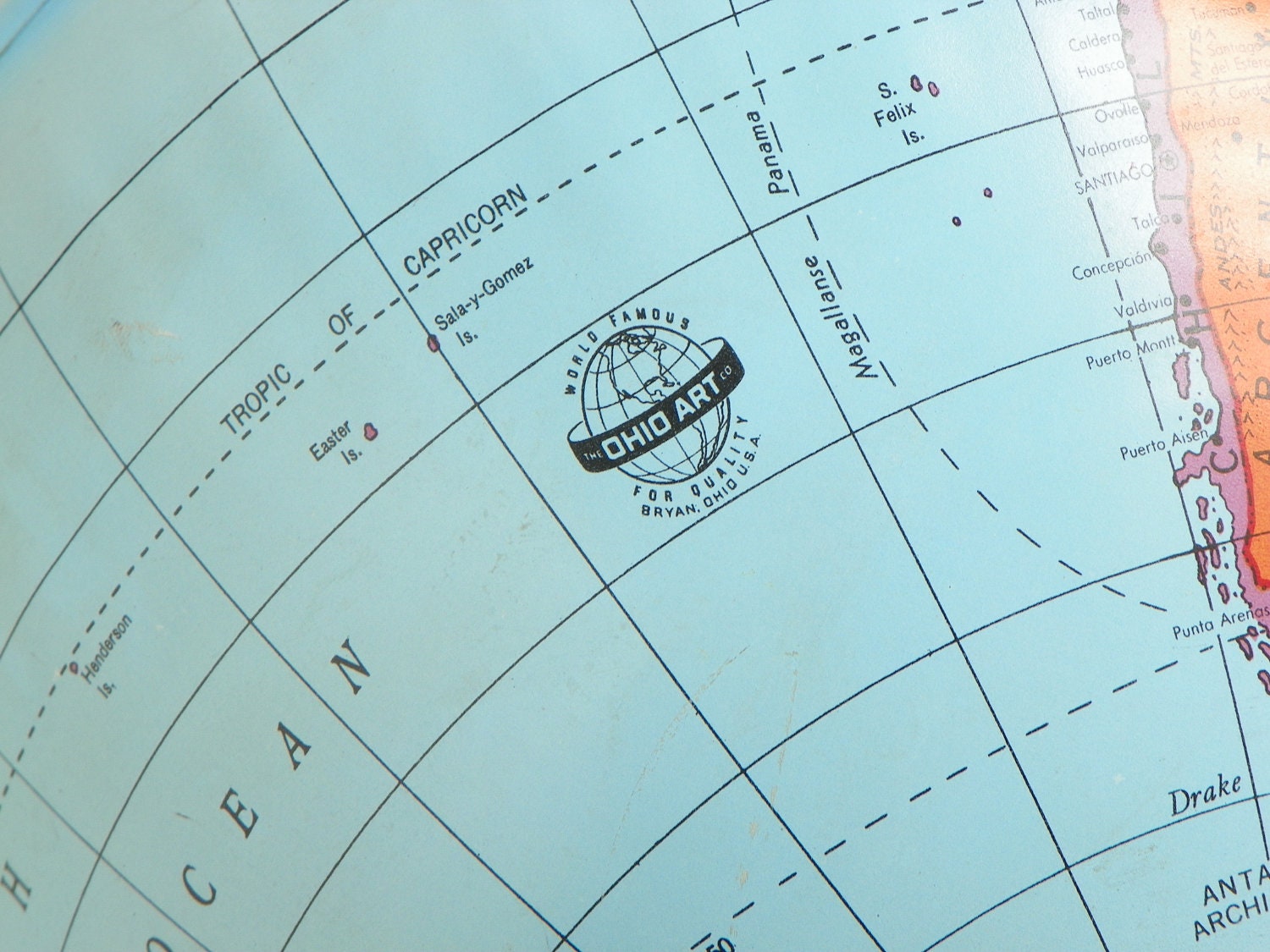 20% off SALE-  Vintage World Globe