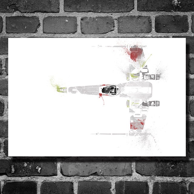 Star Wars art X-Wing Fighter star wars poster movie art 16x24