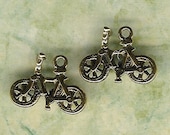 Low Close Out Price-Antique Gold Bicycle Charm- 6 pieces-lead free