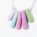 Pastel teething necklace Nursing jewelry Gift for breastfeeding mom Pink purple blue green Baby shower gift under 25 Chunky ohtteam