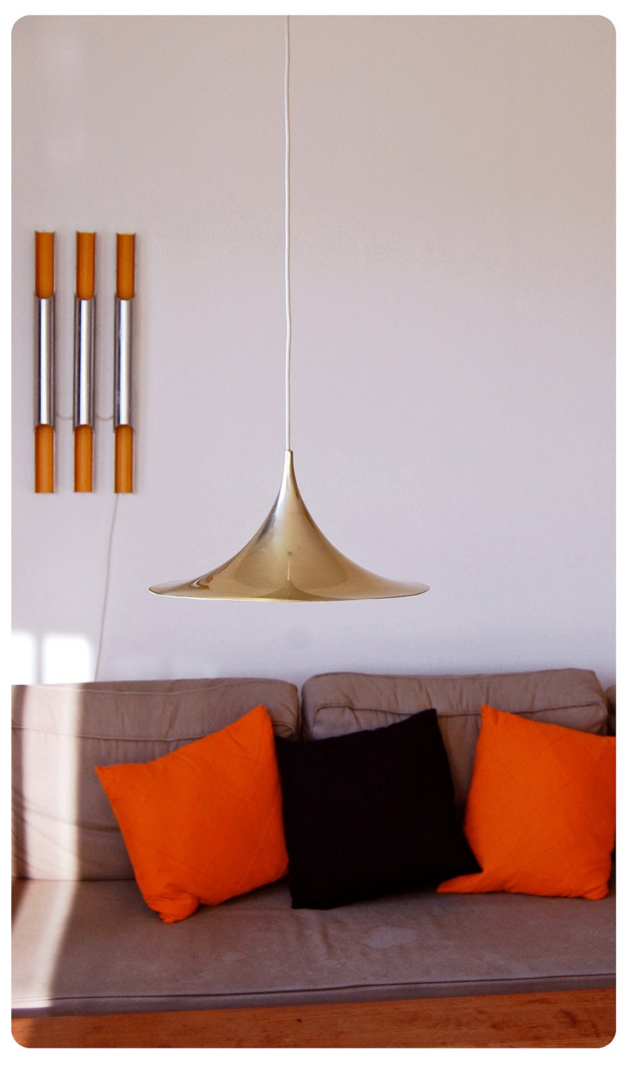 Danish design hanging lamp. Semi by Claus Bonderup and Torsten Thorup 1968 Vintage