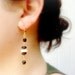 Pearl Earrings Black Onyx Jewelry Pearl Gold Jewellery Gemstone Freshwater Pearls Wire Wrapped White Yellow Gold Filled Earrings ER-189