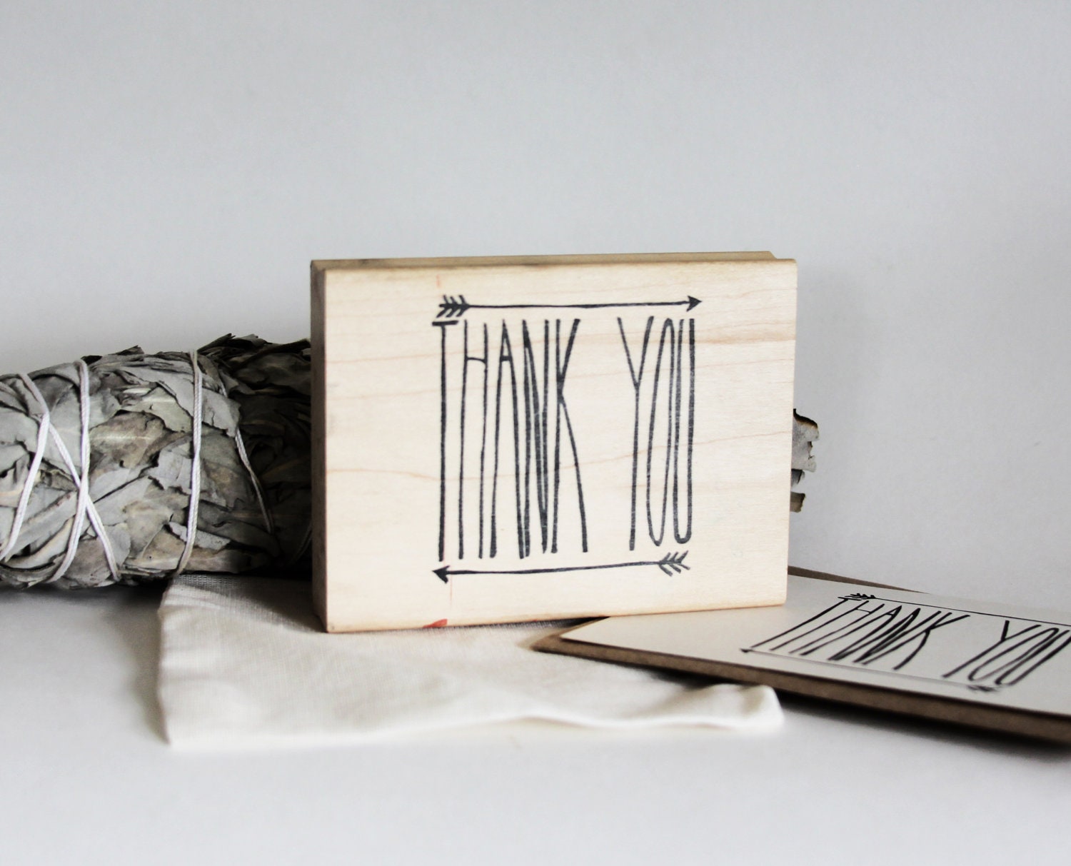 Arrow Thank You stamp, 3"x4"