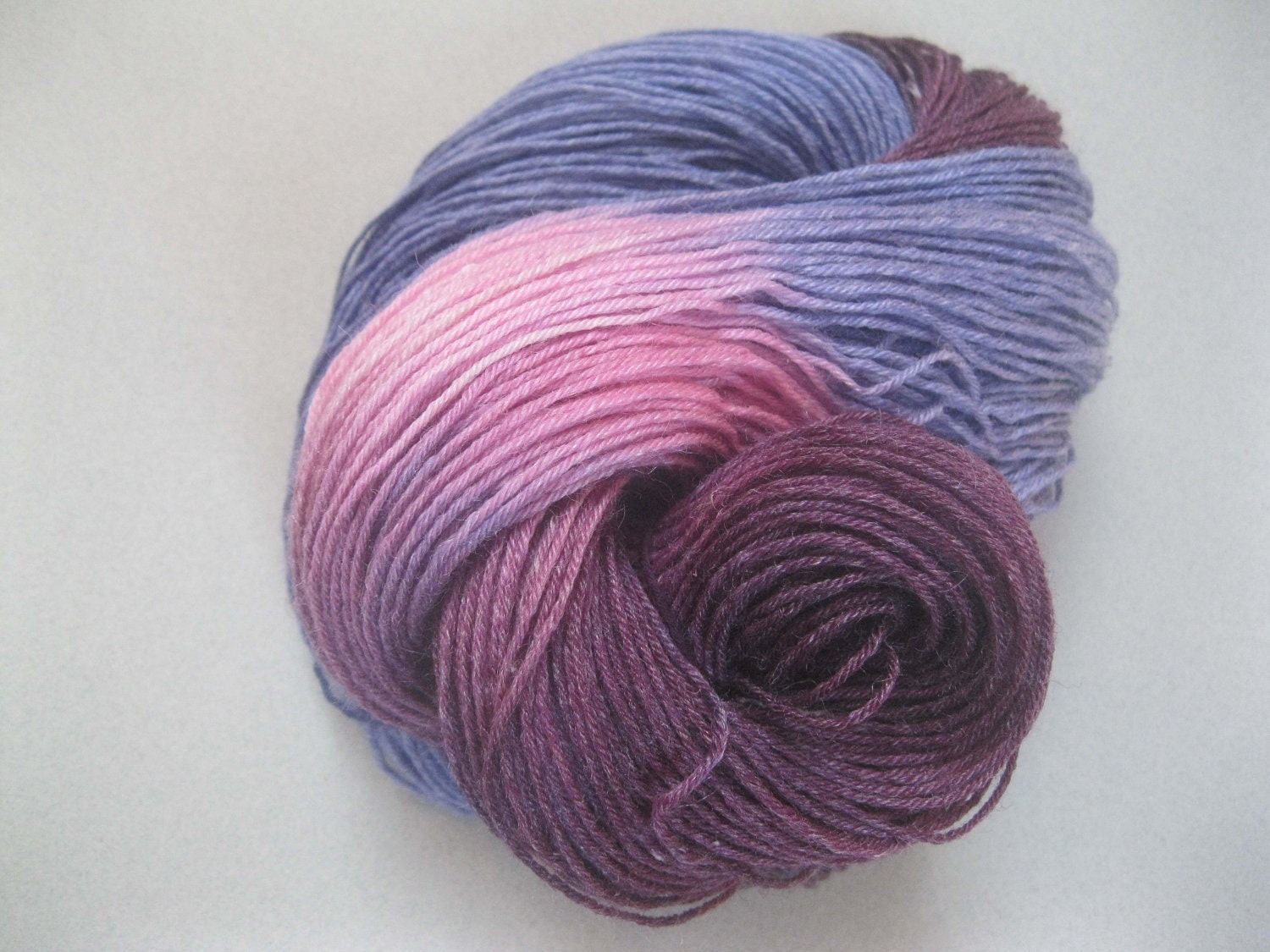 SALE Self striping 4ply knitting yarn- 'French Lavender'