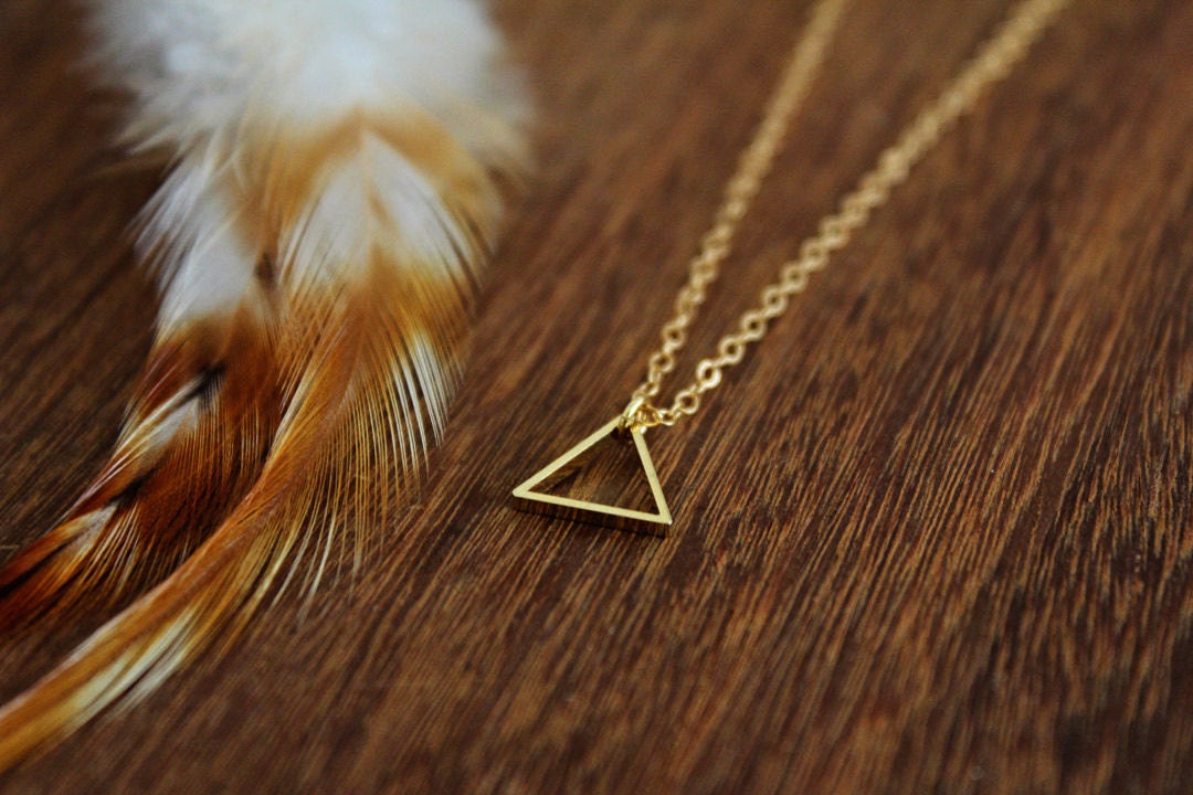 Little Gold Triangle Necklace