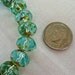 Czech Rondells Picasso Aqua Glass Beads 10 Pieces