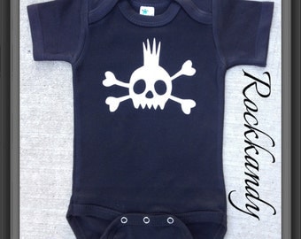 MoHawk Skull Black Onesie/Shirt