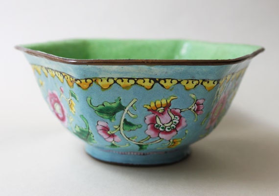 Intricately Embossed Vintage Ceramic Bowl