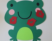 Pin the Kiss  on the Frog Game