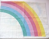 Vintage Standard Pillowcase - Faded Rainbow and Clouds
