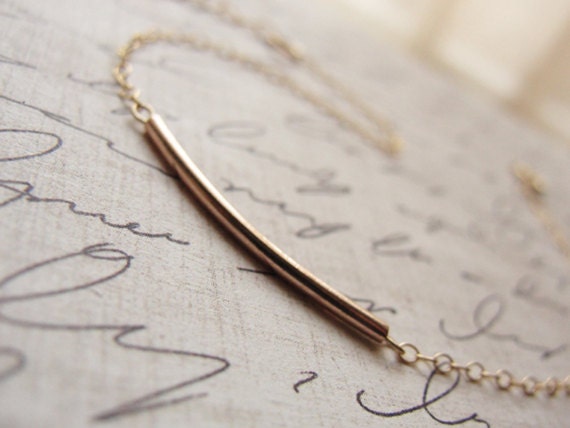 Simple gold bar bracelet - gold bracelet with bar - dainty gold bracelet