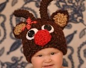Baby Rudolph Reindeer Beanie