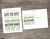 Old Fashioned Save the Date Postcard