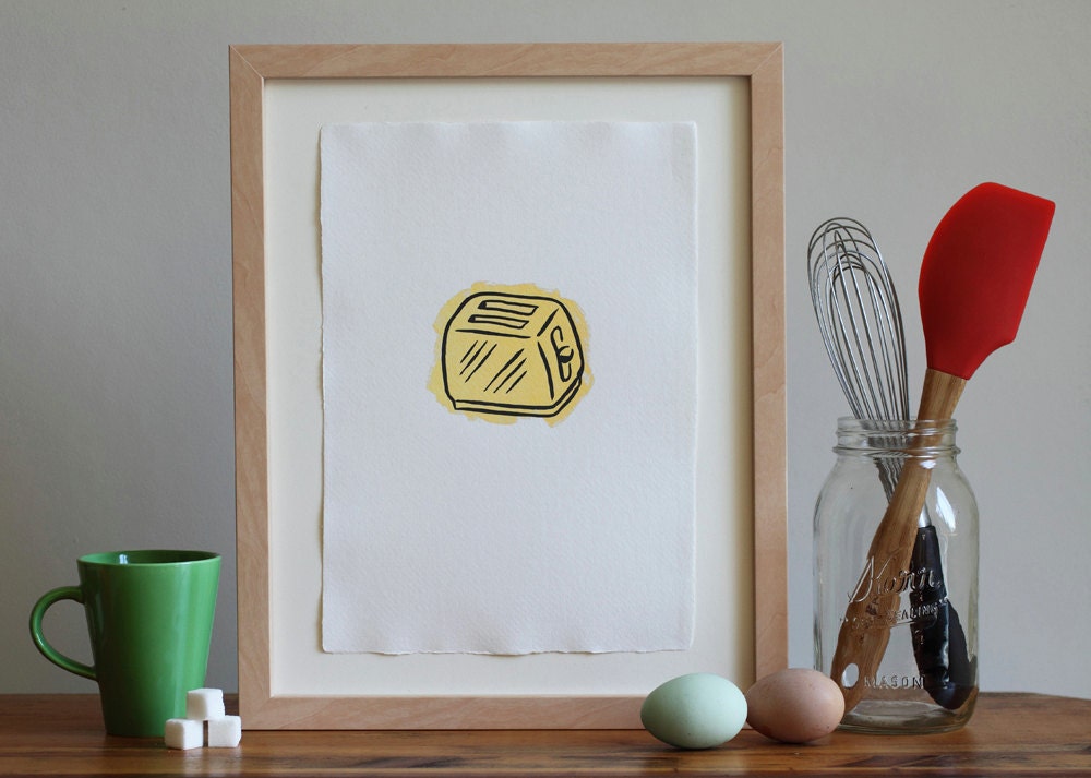 Toaster Letterpress Art Print