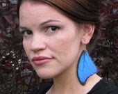 Real Blue Morpho butterfly wing earrings