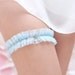 Rhinestone Starfish - Something Blue Wedding Garter Soft  Netting with rhinestones, Blue Garter