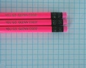 you go glenn coco pencil set 3 three hot pink pencils. so fetching...